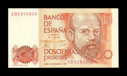 España Spain 200 Pesetas L. Alas Clarín 1980 Pick 156 Serie Reposición 8D EBC XF - [ 4] 1975-…: Juan Carlos I.