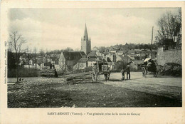 St Benoit * Vue Générale Du Village Prise De La Route De Gençay * Attelage - Saint Benoît