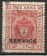 Bhopal - 1908 Official 1a Used  SG  O302  Sc O10 - Bhopal