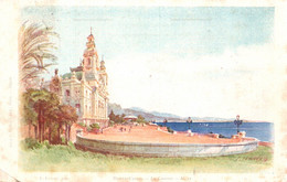 CPA - MONTÉ-CARLO - Le Casino ... Illustration E.LESSIEUX - Edition Lecoq & Mathorel - Les Terrasses