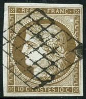 Oblit. N°1 10c Bistre - TB - 1849-1850 Ceres