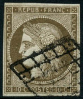 Oblit. N°1b 10c Bistre Verdâtre - TB - 1849-1850 Ceres