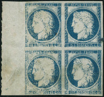 --- N°2 15c Cérès, Essai En Bleu , Bloc De 4  RARE - TB - 1849-1850 Ceres