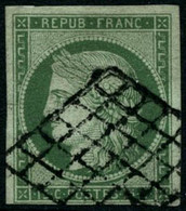 Oblit. N°2 15c Vert, Signé Brun - TB - 1849-1850 Ceres