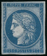 ** N°4d 25c Bleu, Réimp - TB - 1849-1850 Ceres