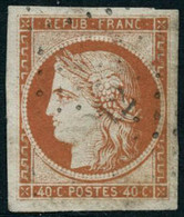 Oblit. N°5 40c Orange, Pièce De Luxe - TB - 1849-1850 Ceres