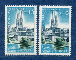 ⭐ France - Variété - YT N° 1485 - Couleurs - Pétouille - Neuf Sans Charnière - 1966 ⭐ - Unused Stamps