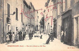 CPA 30 ROQUEMAURE RUE DE LA LIBERTE OU GRAND RUE (cliché Rare - Roquemaure