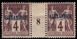 ALEXANDRIE - N°   4* - 4c TYPE SAGE - MILLESIME 8. - Nuovi