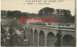 Delcampe - ELBEUF SAINT AUBIN - Le Viaduc De L'hospice Train à Vapeur Seine Maritime Stoomtrein Steam Train CPA France - Elbeuf
