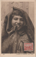 AK Scènes Types Orient Jeune Femme Fille Fillette Arabe Tunis Tunisie Girl Vintage Lehnert Landrock Leon Levy Timbre - Afrique