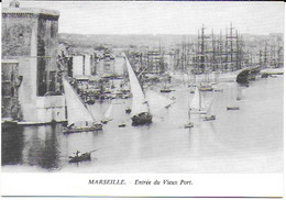 Marseille - Entrée Du  Vieux Port - Reproduction Carte Ancienne Collection "En 1900" Marseille Belle époque - Oude Haven (Vieux Port), Saint Victor, De Panier