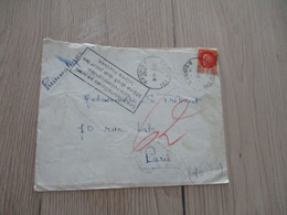 Lettre Franc Pneumatique 3f Orange Pétain 1942 Oroplan + Griffe Encadrée Les ..... - 1921-1960: Période Moderne