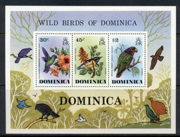 Dominica 1976 Birds, Flowers MS MUH - Dominica (1978-...)