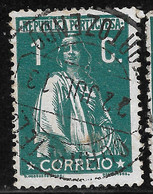 PORTUGAL 1912 Ceres 1C Porcelana-  Cliche XXI + Marcofilia TORTOZENDO R:3 -  VFU With Faults - Sin Clasificación