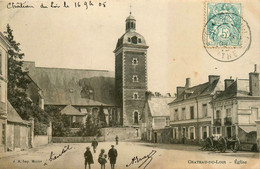 Château Du Loir * La Place De L'église Du Village * Villageois - Chateau Du Loir