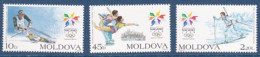 Timbres De Moldavie, Jeux Olympique D'hiver De Nagano , 3 Tp De 1998 MI N° 263/65 MNH ** Départ à 50 % De La Cote - Invierno 1998: Nagano