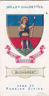 48 Bucharest  -  Arms Of Foreign Cities - 1912 - Wills Cigarette Cards - Original  - Antique - Player's