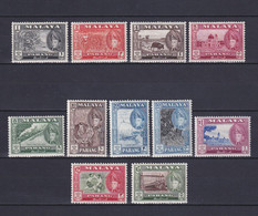 MALAYA PAHANG 1957/62, SG# 75-86, CV £47, Part Set, Animals, Ships, Architecture, Sultan Sir Abu Bakar, MH - Pahang