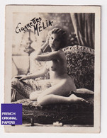 Cigarettes Mélia - Années 1925/30s - Photo Femme Sexy Pinup Lady Pin-up Woman Nue Nude Nu Seins Nus Sofa A55-58 - Autres Marques