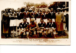 12 / Carte Photo Equipe De Football   Racing Club De STRASBOURG 1936 1937    Voir Scan Recto Verso - Calcio