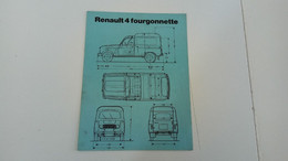 Renault 4 Fourgonnette  - Fiche Caracteristiques Techniques - Cars