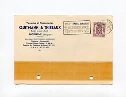 1951 Kaart 90c Van QUITMANN & THIBEAUX Morialme - Flaconneries - Slogan Antitering Antituberculeux - 1935-1949 Sellos Pequeños Del Estado