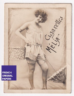 Cigarettes Mélia - Années 1925/30s - Photo Femme Sexy Pinup Lady Pin-up Woman Nude Porte-jarretelles Ombrelle A55-60 - Sigarette (marche)