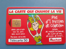 F1014A Auchan 50U SO3 09/99 Puce Décalée Vers Le Bas - 1999