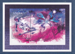 Timbres Du Liberia, Jeux Olympique D'hiver De Nagano, 1 BF De 1997  MI BF N° 162 MNH ** à 50 % De La Cote - Winter 1998: Nagano