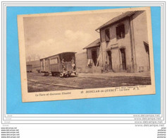 MONTCLAR DE QUERCY-la Gare -wagon Habité- Animé -femme Devant La Porte   Années 20-30- édition  Mme Verdeille-tabacs - Montclar De Quercy