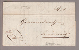 CH Heimat BE Leuzigen 1853-08-15 Langstempel Auf Amtlich-Brief Nach Dürrenast - 1843-1852 Federale & Kantonnale Postzegels