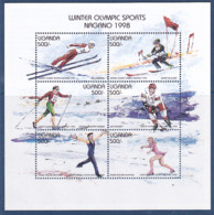 Timbres D'Uganda, Jeux Olympique D'hiver De Nagano, 6 Tp De 1997  MI N° 1905/10 MNH ** à 50 % De La Cote - Invierno 1998: Nagano
