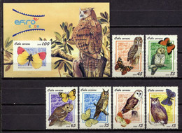 Cuba 2008 / Birds Owls Butterflies MNH Vögel Aves Mariposas Oiseaux  / Ho65  29-35 - Ohne Zuordnung