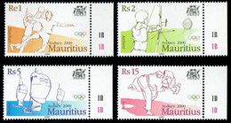 Mauritius 2000, Summer Olympics, Sydney: Handball/Archery/Sailing/Judo, Handball/Tir à L'arc/Voile/Judo, MiNr. 899 - 902 - Verano 2000: Sydney