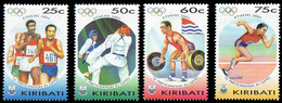 Kiribati 2004, Summer Olympics Athens: Long-distance Running/Taekwondo/Weightlifting/Short-distance Run, MiNr. 930 - 933 - Verano 2004: Atenas