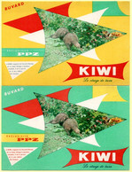 2 Buvards Kiwi, Le Cirage De Luxe. - Produits Ménagers