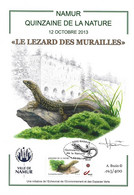 CS/HK - BUZIN - Carte Souvenir Numérotée, Signée - 2013 - Herdenkingskaart Genummerd, Getekend - Lézard Des Murailles - Timbres Personnalisés