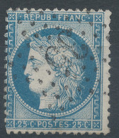 Lot N°62684   Variété/n°60, Oblitéré étoile Chiffrée 35 De PARIS (Ministère Des Finances) T De POSTES Plus Court - 1871-1875 Ceres