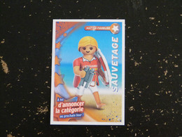 CARTE CARREFOUR PLAYMOBIL N° 41 - MAITRE NAGEUSE SAUVETEUR SAUVETAGE - Andere & Zonder Classificatie