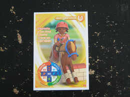 CARTE CARREFOUR PLAYMOBIL N° 56 - SAUT D'OBSTACLES CHEVAL HORSE PFERD - Andere & Zonder Classificatie