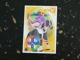 CARTE CARREFOUR PLAYMOBIL N° 59 - VOLTIGE CHEVAL HORSE PFERD - Other & Unclassified