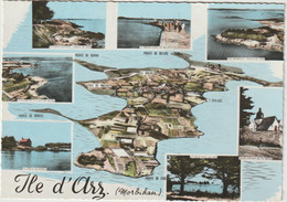 Morbihan   :  ILE  D ' ARZ   : Vue    Geographique , Carte - Ile D'Arz