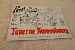 BELLE CARTE PUBLICITE ...ILLUSTRATION TAVERNE KRONENBOURG - Barberousse