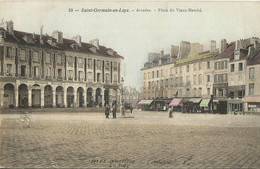 SAINT GERMAIN EN LAYE  -  78  -  Arcades  -  Place Du Vieux Marché  ( Carte Colorisée ) - St. Germain En Laye