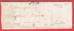 LETTRE DE GRISON NORD DE 1690 POUR LILLE - ....-1700: Precursors