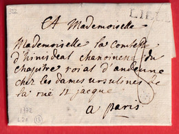 MARQUE LILLE NORD LN°21 1772 POUR PARIS INDICE 13 - ....-1700: Précurseurs