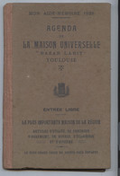 Toulouse, 1929, Agenda De La Maison Universelle, Bazar Labit,208 P, 19 P. Roses , Publicité, Dim.16 X 24, Cartonné - Grand Format : 1921-40