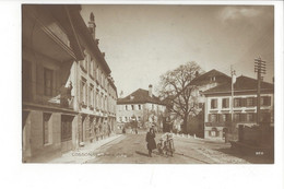 28356 - Cossonay Place Du Pont Jeunes Filles Vélo 1917 - Cossonay