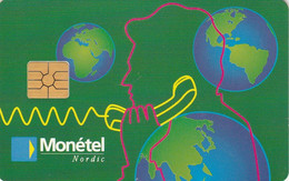 Swaziland, SZ-MON-TST-0003, Test Card, Monetel - Demo Smart Card - Man On Phone (green), 2 Scans. - Swasiland